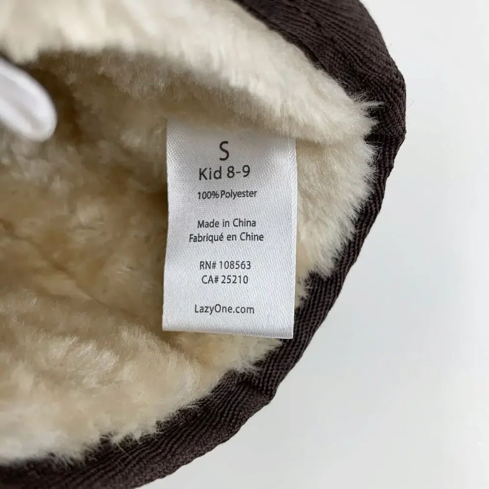 Lazy One Moose Boots Brown Pull On Lined Kids Boys Girls Size S 8 9